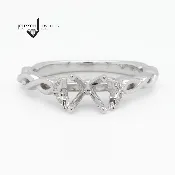 Cathedral Style Engagement Ring With Braided Band