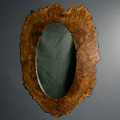 Walnut Burl Live edge Mirror — Austin Heitzman Furniture