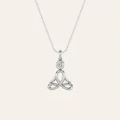0.2CT Round Cut Lab Grown Diamond Pendant Necklace