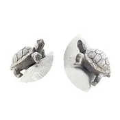 2 Turtles for Country Gardens Birdbath or 2-Tier Fountain (thin peg for bowl with 2-tab connector)