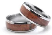 8mm Tungsten Ring with Hawaiian Koa Wood