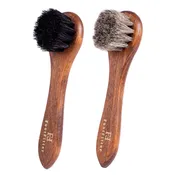 FootFitter 6" Horsehair Shoe Shine Dauber Brush, Shoe Polish Brush