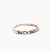 10K Rose Gold Alexandrite and Diamond Stackable band