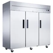 D83AF Commercial 3-Door Top Mount Freezer in Stainless Steel