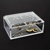 Acrylic Jewelry Box 4" x 6" with Free Monogram