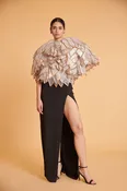 Black knit gown