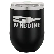 12 oz. Stainless Steel Vacuum Insulated Stemless Wine Tumbler with Lid