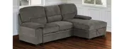 2Pc Media Sleeper With Strg Romano Charcoal