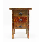 Barnwood Nightstand With Drawers-Arizona