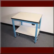 Cart Model <span style="color: #9900ff"><strong>MC-107P-PTCSTR</strong></span> – Hydraulic Flat Top Ergo Cart with Part-Time Casters
