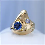 14kt Gold Tanzanite Diamond Ring Size 8