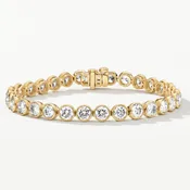 10.00ctw Round Lab Grown Diamond Bezel Set Bracelet