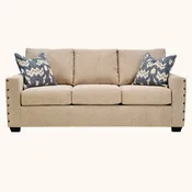 Alta nailhead sofa in moondance flaxen