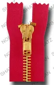 #10 Brass Red Zipper