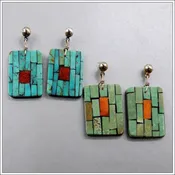 Blue or Green Earrings by Charlotte Reano