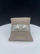 Sterling Silver Equestrian Tapered Horse Bangle