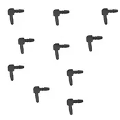 90 Degree Elbow for Ear Inserts, Black - 10 Pack