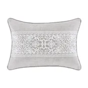 Aimee Beige Boudoir Decorative Throw Pillow 22" x 15 By J Queen