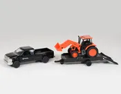 1/64 Kubota M5-111 Tractor w/ Chevy Pick Up & Trailer