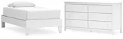 Twin Platform Bed and Dresser