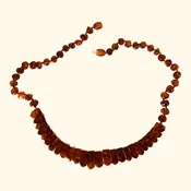 Baltic Amber Bead Necklace: “Little Flower”