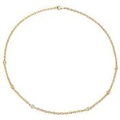0.40cttw Handmade Diamond Necklace with Thick Cable