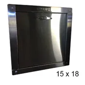 15 x 18 Stainless Steel Bottom Hinged Chute Intake Door