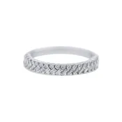 14K White Gold 0.40 Ct Baguette Diamond Band