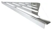 13.5 In x 9 In x 9 In Triangular Corner Shelf in Polished Chrome