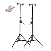 Crank Up Light Trussing Stands by Griffin – T Adapter DJ Truss System for Lighting Cans & Speakers
