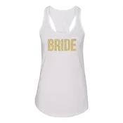 Bride Glitter Racerback Tank Top