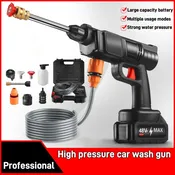 Portable Cordless Electric High Pressure Washer Professional Car Wash Kit with Multi-Nozzle Cleaning System