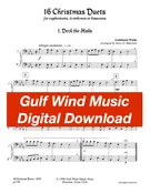 16 Christmas Duets for euphoniums, trombones, bassoons arr. Matchett - DIGITAL