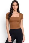 ADLT26 Double-Layered – Square Neck Crop Top