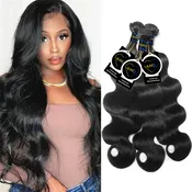 Hair Control Studio Body Wave 3 Bundles Human Hair Extensions Bundle Deals