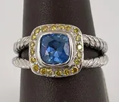 Blue & Yellow Sapphire Ring