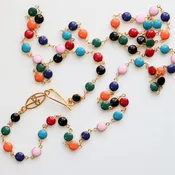 Confetti Disc Necklace: long-multi