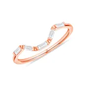 0.20ct Baguette Shaped Diamond  18K Solid Gold  Ring
