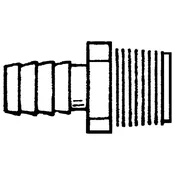Plumbing: Poly Male Adapters Male Thread x Barb