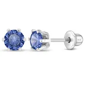 6 Prong Blue CZ