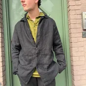 4 Button Chore Jacket - Black