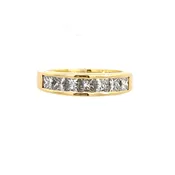0.75 Carat Princess-Cut Channel-Set Ring