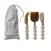 Horn Cheese Knives with Resin Handle, Set of 3