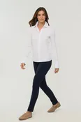 Alida Button Down Poplin Shirt in White