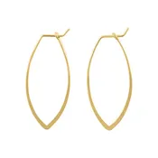 Fallen Leaf Hoops 1.5"- Gold