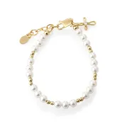 14K Gold-Plated Baby Cross Bracelet | Mae
