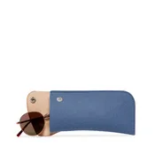 Anzen Eyeglass Sleeve - Horizon Felt, Tan Leather