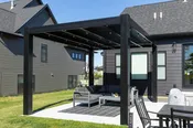 Modern 12x12 Freestanding Shade Pergola - Black