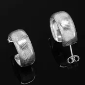 Textured Hoops Earrings