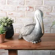 11" Cement Pelican Planter